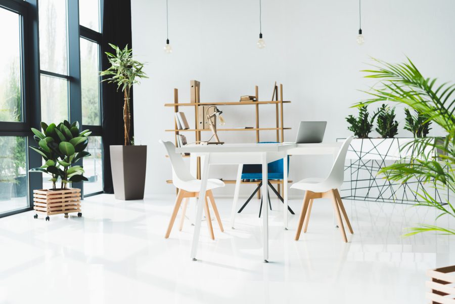 Interior of a modern office space at Max Business Bay